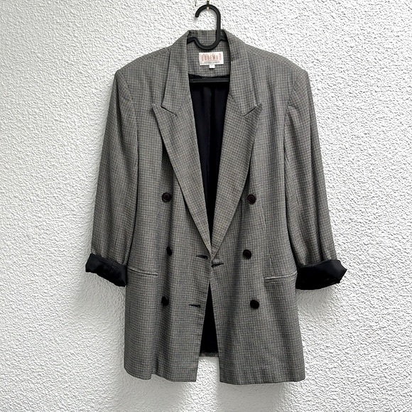Vintage 80s Braemar by Jeremy Scott long double-breasted blazer - Picture 1 of 9